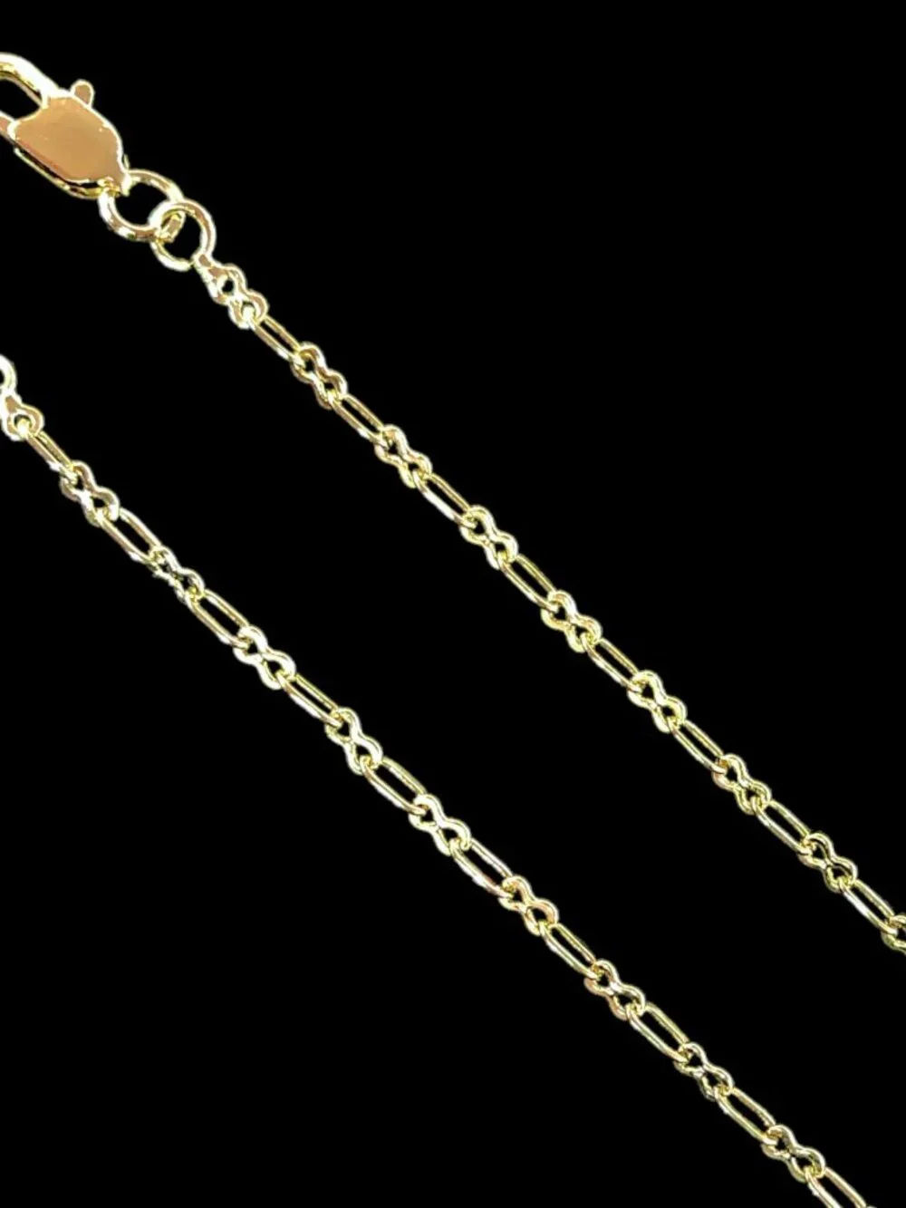 ✨2 for $30 NWOT 18K Gold layered/bonded 2mm Infinity Cuban Link Chain 16
